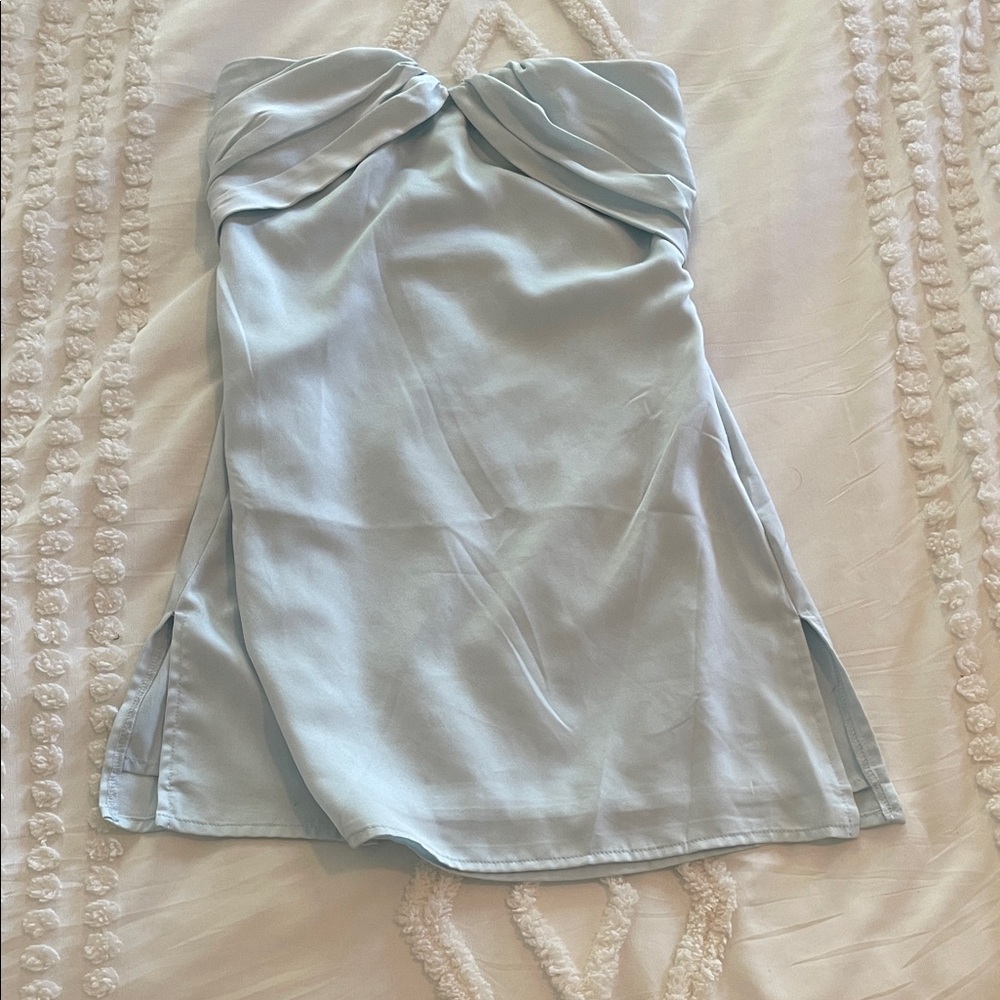 Princess Polly Light Blue Strapless Dress